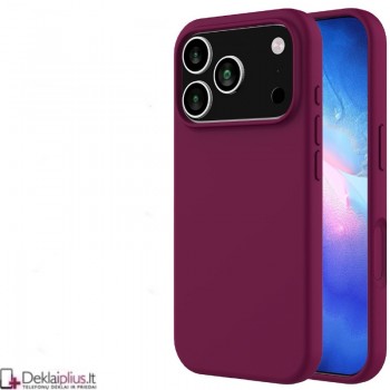 Plonas švelnus silikoninis dėklas - bordo spalvos (Apple Iphone 18 Pro Max/17 Pro Max) Plonas švelnus silikoninis dėklas - bordo spalvos (Apple Iphone 18 Pro Max/17 Pro Max)